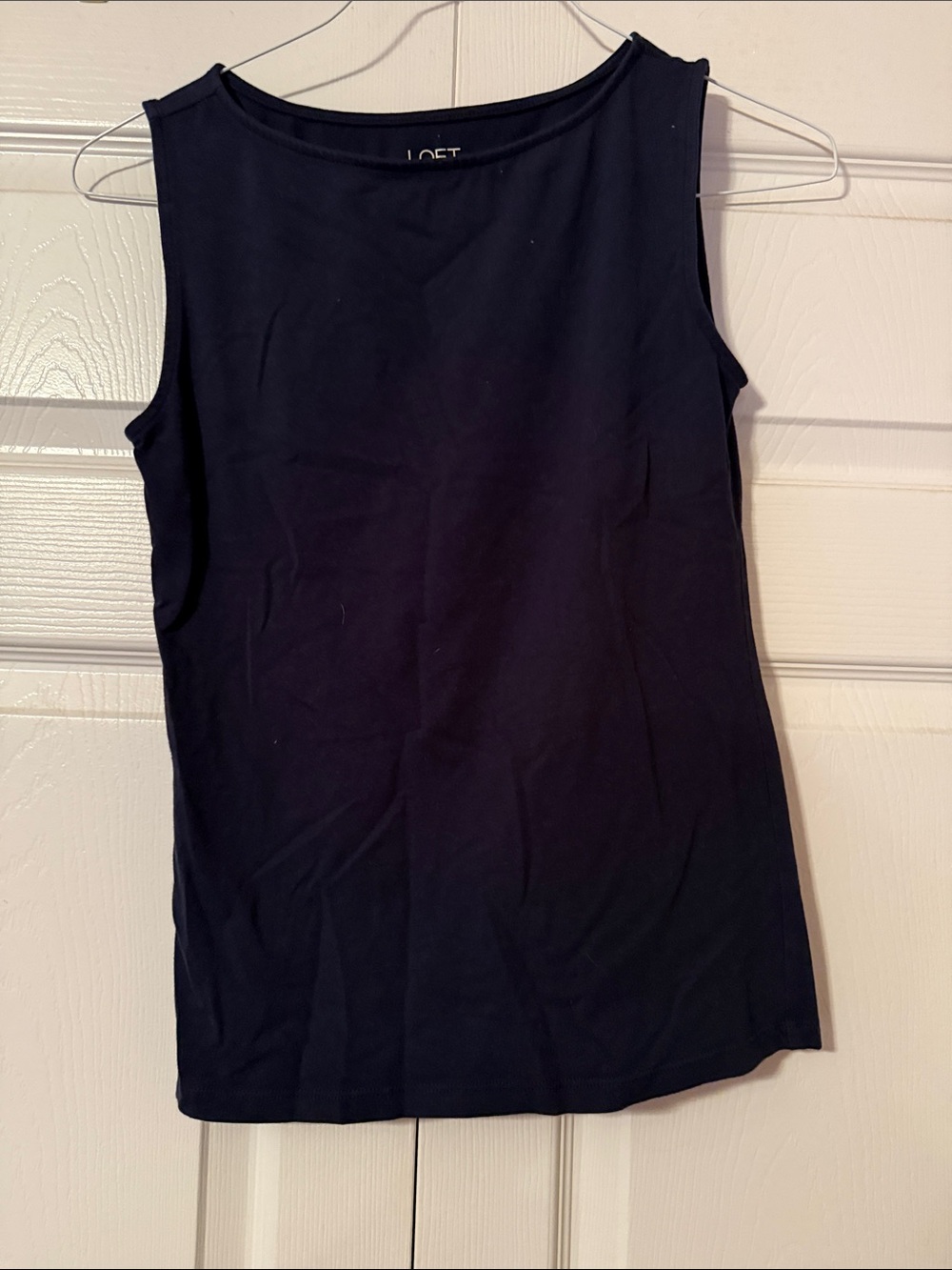 LOFT Black Sleeveless Crewneck Tank